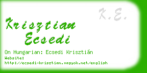 krisztian ecsedi business card